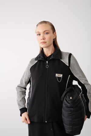 Chain Detail Quilted Tote Bag – Black - QLISHE