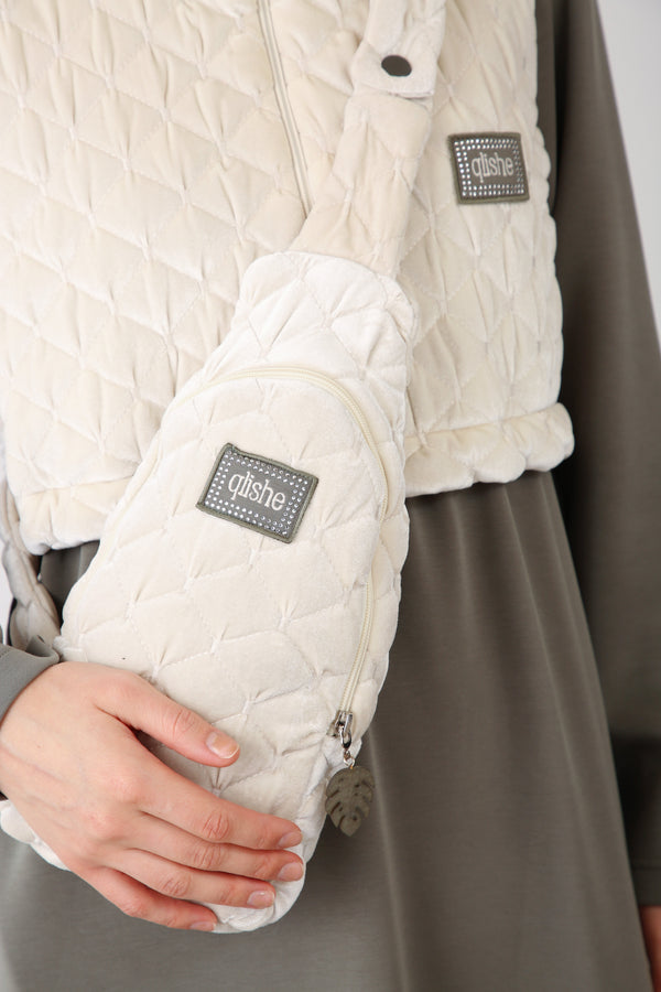 Dress with Quilted Bag Set – Khaki - QLISHE