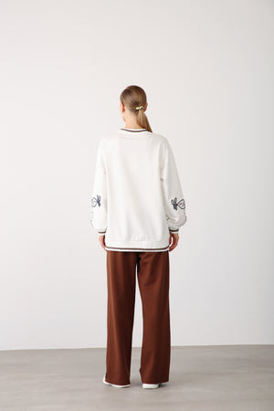 Elastic Waist Wide Leg Pants - Brown - QLISHE