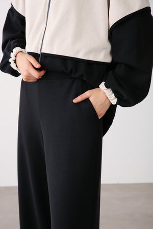 Minimal Comfort Wide - Leg Pants - Black - QLISHE
