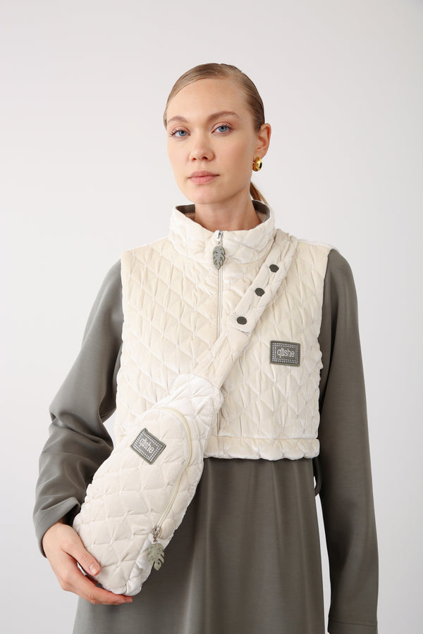 Quilted Shoulder Bag - Khaki - QLISHE