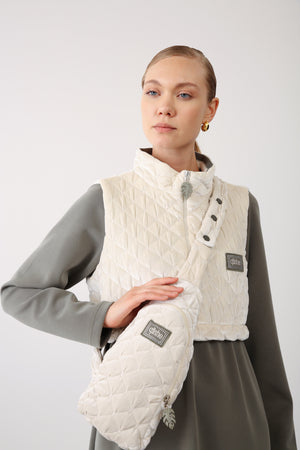 Quilted Shoulder Bag - Khaki - QLISHE