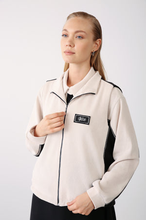 Zip - Up High Collar Vest - Black - QLISHE